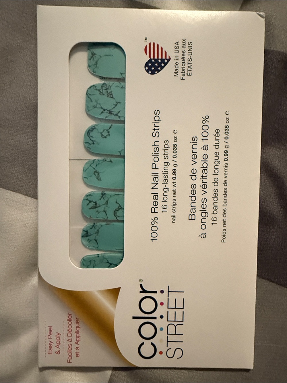 Color Street Mojave Turquoise Marble Nail Strips